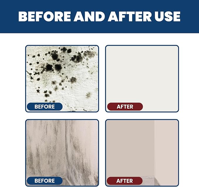RAINPOT Mould Cleaner Spray Powerful Foam Cleaning Spray | Multi-Surface Fast-Acting Stain Remover for Kitchen, Bathroom, Wall and Tile Cleaning, No Scrubbing Required (3, 2.04oz*3)