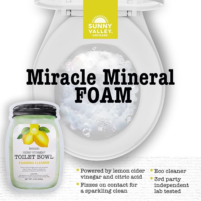 Lemon Cider Vinegar Foaming Toilet Bowl Cleaner (2 Pack)