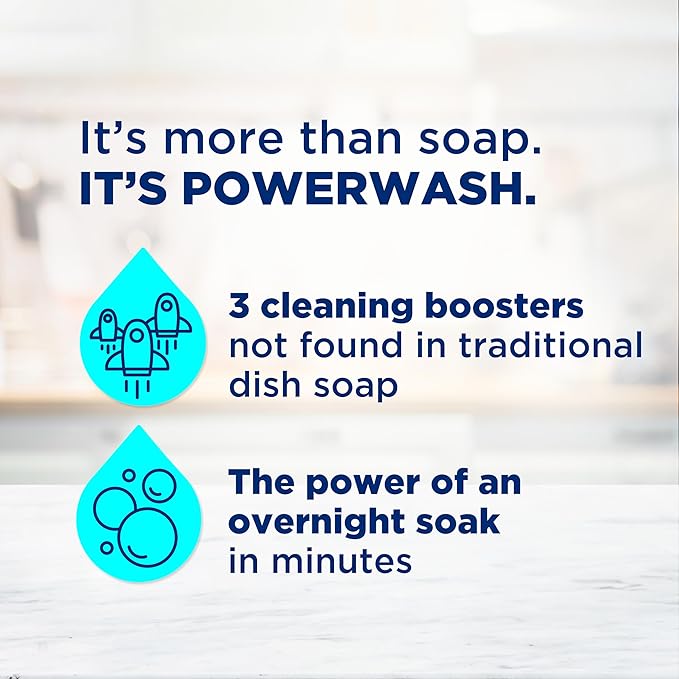 Dawn Powerwash Spray Refill, Dish Soap, Dishwashing Liquid, Free & Clear, 2 Refills, 43 Fl Oz