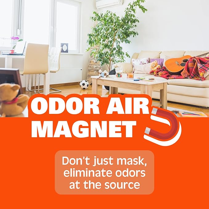 Gonzo Natural Magic Odor Air Magnet - Eliminates Odors from Closets, RV's, Rental Properties, Cars, Pet Areas, Bathrooms, Trash Areas Caused by Smoke, Pets, Garbage, 14oz, Citrus Scent