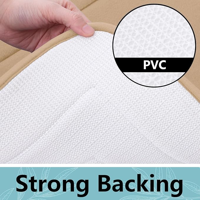 Arotive Memory Foam Bathroom Rug Mat 24x16, Ultra Soft and Absorbent Bath Mat, Machine Wash Dry, Comfortable Bath Rug Carpet for Bathroom Floor, Tub and Shower, Beige