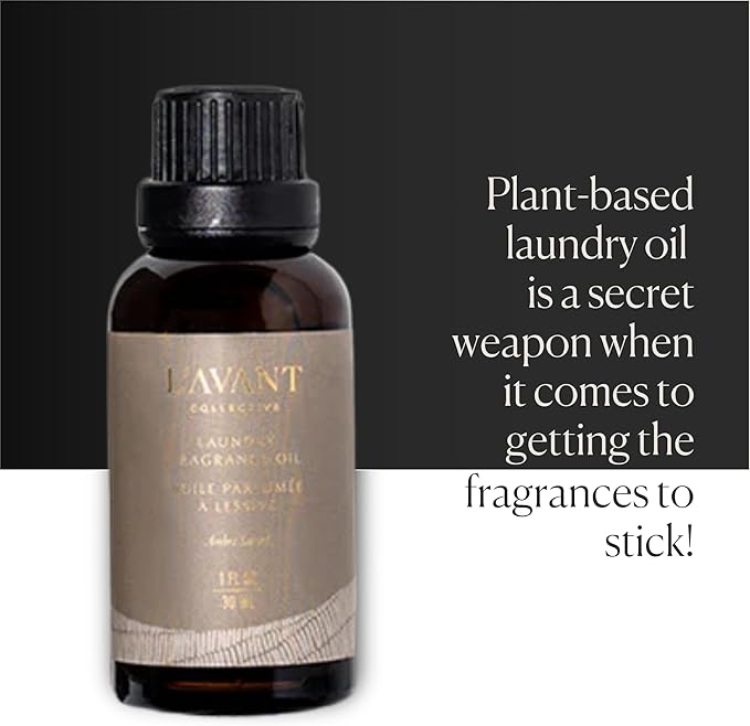 L'AVANT Collective | Essential Oils for Laundry - Dryer Balls Scents – Scented Fragrance Essential Oil Drops | Laundry Oil - Ambre Santal