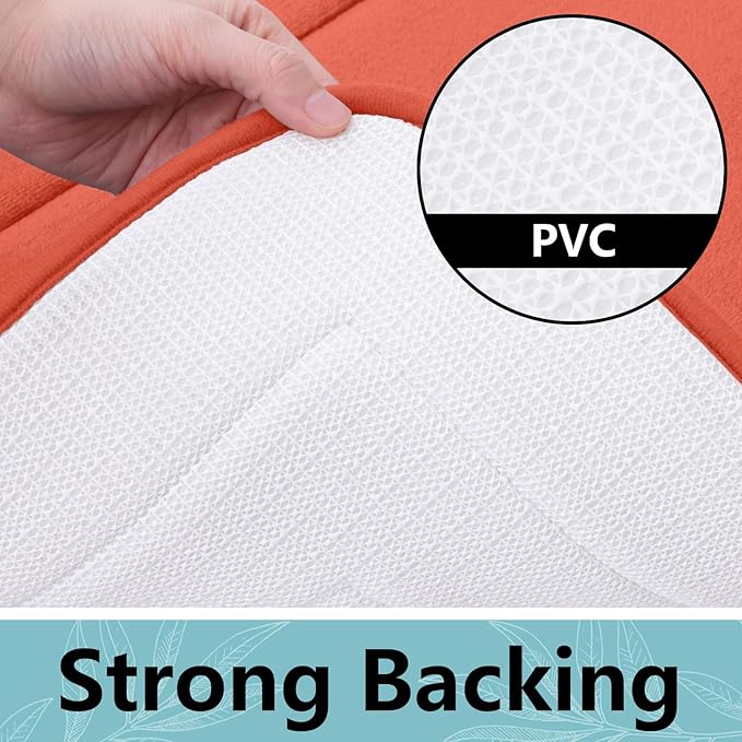 Arotive Memory Foam Bathroom Rug Mat 44x24, Ultra Soft and Absorbent Bath Mat, Machine Wash Dry, Comfortable Bath Rug Carpet for Bathroom Floor, Tub and Shower, Coral