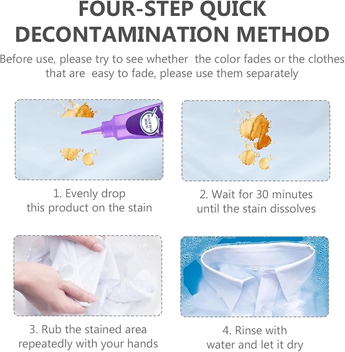 Active Enzyme Laundry Stain Remover for Clothes,Fast Laundry Stain Remover,Active Enzyme Clothing Stain Remover,White Shirt Guardian,Garment Stubborn Stain Cleaner Oil Remover (120ml,2PCS)