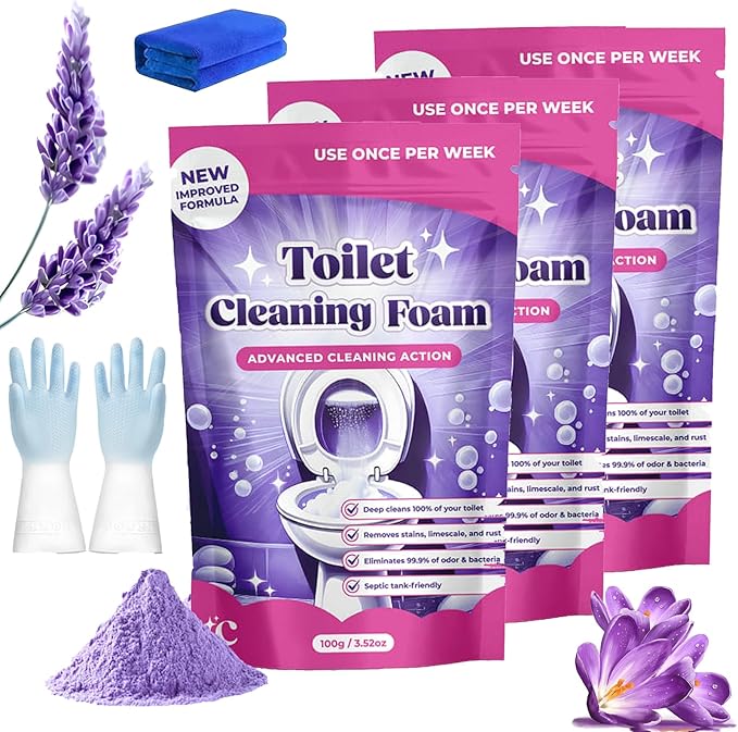 Fizz Clean Toilet Bowl Cleaner, 2026 Upgrade Toilet Bowl Cleaner, Power Foaming Toilets Clean, Fast-Foaming Formula for a Fresh, With Minimal Effort