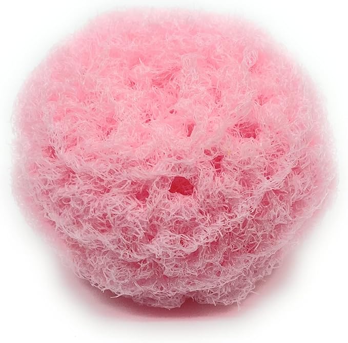 Set of 3 Nylon Net Dish Scrubbies (Light Pink)