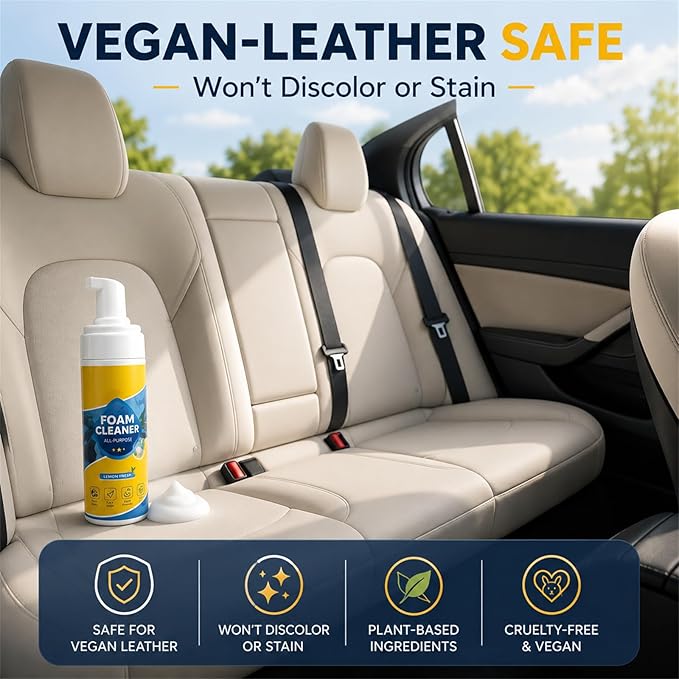 4-In-1 Multi-Enzyme Foam Cleaner,Enzyme Foam Cleaner,All-Purpose Deep Cleaning Spray For Car Interio,Kitchen,Bathroom,Sofa