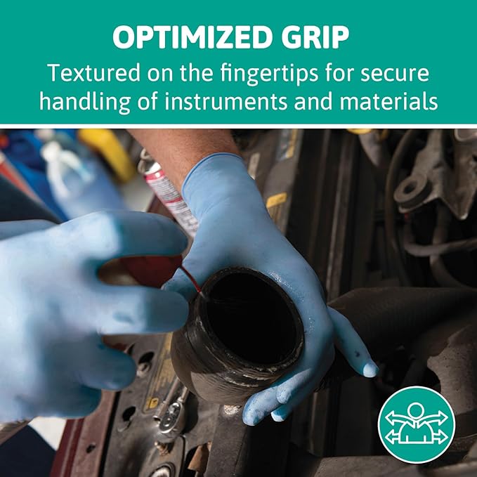 Microflex 92-134 Disposable Nitrile Gloves for Cleaning w/Textured Fingertips