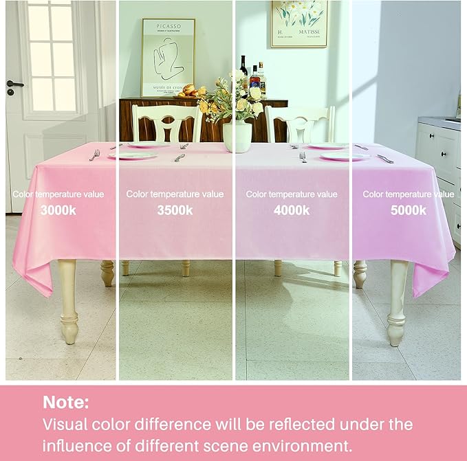 IVAPUPU Textured Linen Table Cloth for Rectangle Table - Pink Tablecloths Rectangular Waterproof Wrinkle Free Wipeable Dining Table Cover for Spring Wedding Birthday Kitchen Decor, 60 x 120 Inch