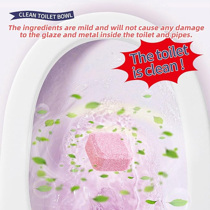 Toilet Bowl Cleaning Tablets, 24 Pieces, Quick Dissolving, Long-Lasting Deodorizer (2)
