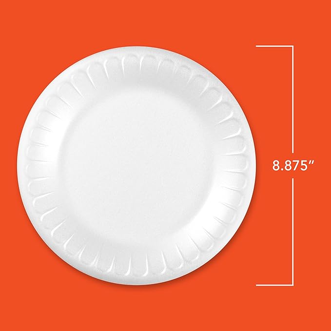 Hefty Everyday 9 Inch Foam Plates,White,45 Count (Pack of 12)