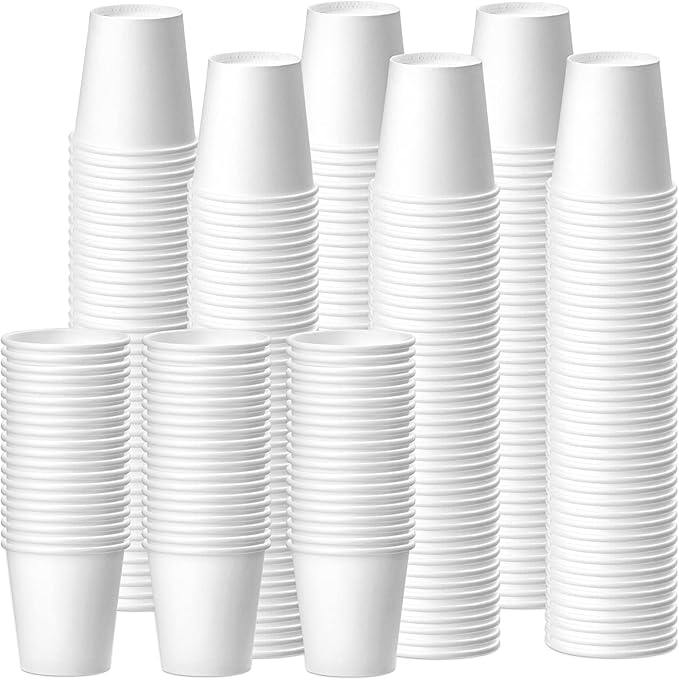 300 Pack 3 oz White Paper Cups, Bathroom Cups Disposable, Moushwash Cups for Snack, Water, Juice,Candy Ideal for Party Bathroom and Office