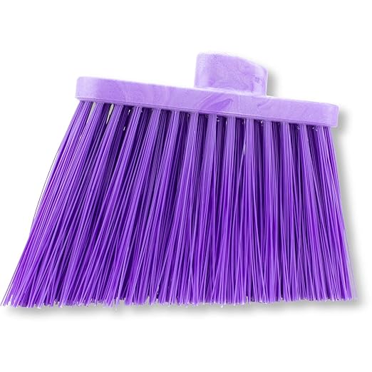 SPARTA Sweeper Broom – 12 Inch Angled Outdoor Broom Head with Durable Polypropylene Bristles, Standard Thread Compatible for Home Garage or Kitchen Cleaning, Purple