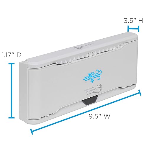 ActiveAire Automated in-Stall Air Freshener Dispenser by GP PRO (Georgia-Pacific), White, 56769, 9.500" W x 1.170" D x 3.500" H