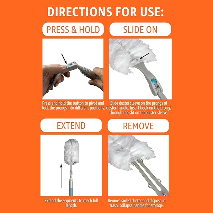Amazon Basics 360° Heavy Duty Duster Refills, Picks up and Traps 2X More Allergens, 11 Count, Pack of 1