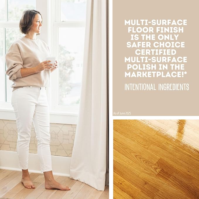 Quick Shine Multi-Surface Floor Finish-Polish 27oz-2pk | Safer Choice, No PFAS, pH Neutral Clean Shine Technology | Squirt & Spread | For Wood, Laminate, LVP, LVT, Tile & Stone | Made in USA