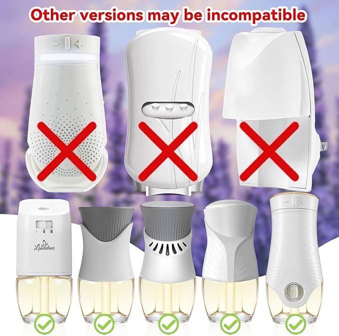 Plug In Air Fresheners for Home – 12 Pack Scented Refills with 1 Plug In Warmer – Linen, Lavender, Vanilla, Long Lasting Fresh Air Freshener, Odor Eliminator for Bathroom, Room, House