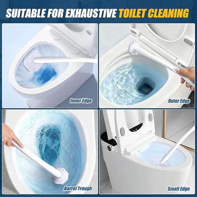 100PC Toilet Bowl Wand Refills, Replacement Heads for Bathroom Washroom Cleaning Pads, Disposable Toilet Brush Refills Compatible with Household Brushes Scrubbers Cleaning Refill Pads Local Stock
