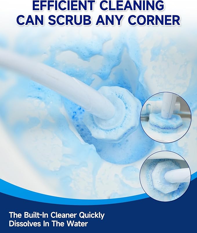 80 Count Toilet Wand Refills for Clorox, 5X Cleaning Power Toilet Bowl Wand Refills & High-Density Disposable Toilet Brush Scrubber - No Falling Apart, Instant Foam for Bathroom Cleaning