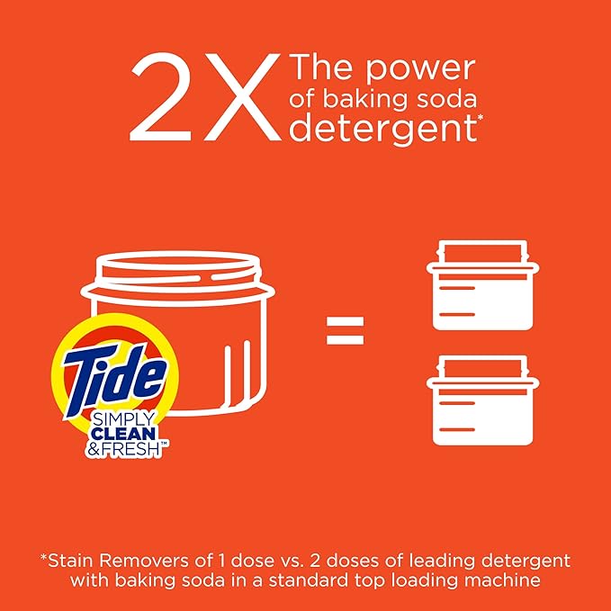 Tide Simply Clean & Fresh Liquid Laundry Detergent, Refreshing Breeze, 128 fl oz (3.78 L)