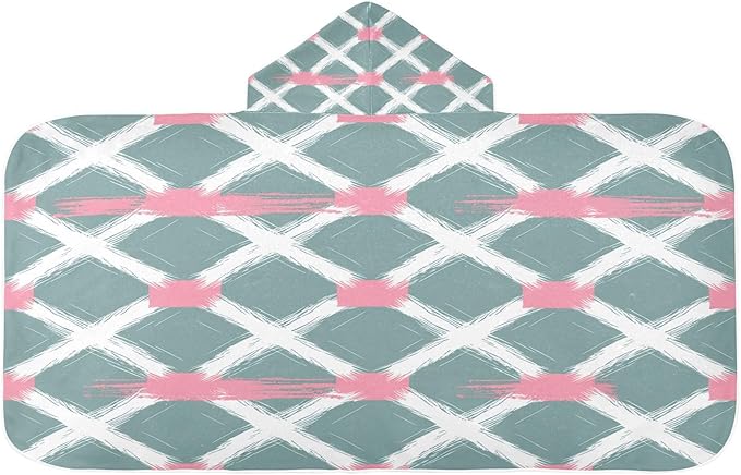 CEBUGI Textured Pattern Hooded Bath Towel for Kids Absorbent Soft Bath Towel Wrap with Hood 50x23.5in Pool Beach Shower Towel for Boys Girls