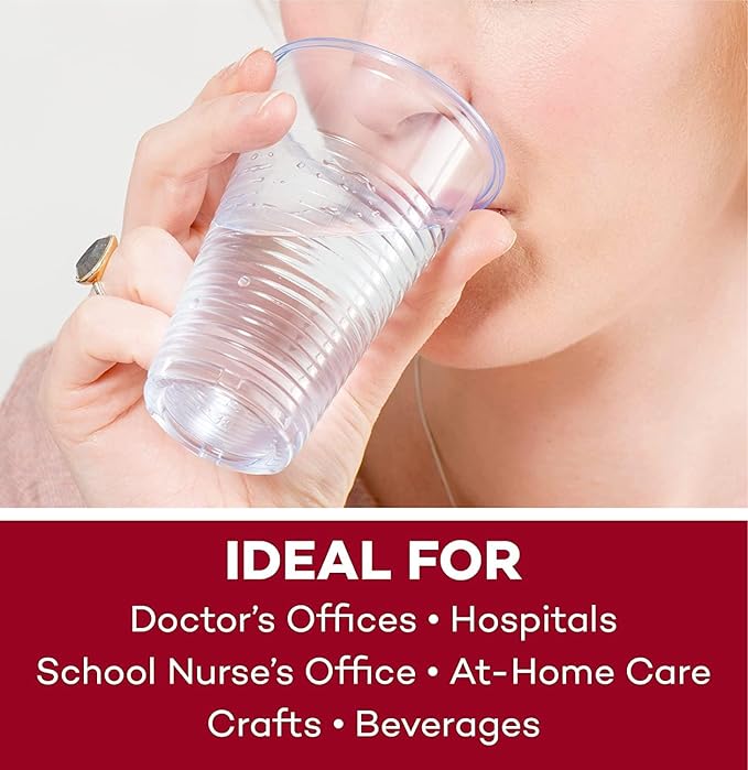 Dealmed 5 oz. Disposable Plastic Cups – 100% Recyclable Cups for Doctor's Offices, School Nurse's, Hospitals, at Home and More (Pack of 200)