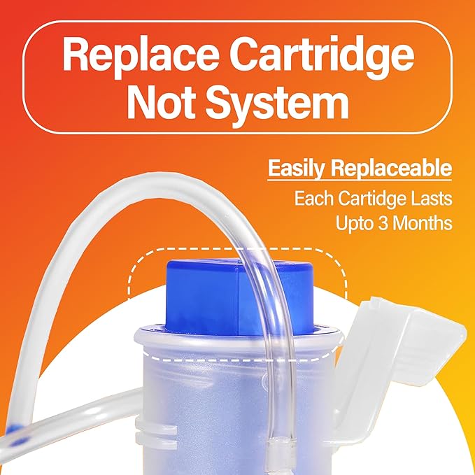 Self Cleaning Toilet System - Automatic Toilet Bowl Cleaner with Starter Cartridge, Lasts Up 3 Months Continuous Cleaning + 3 Refill Cartridges