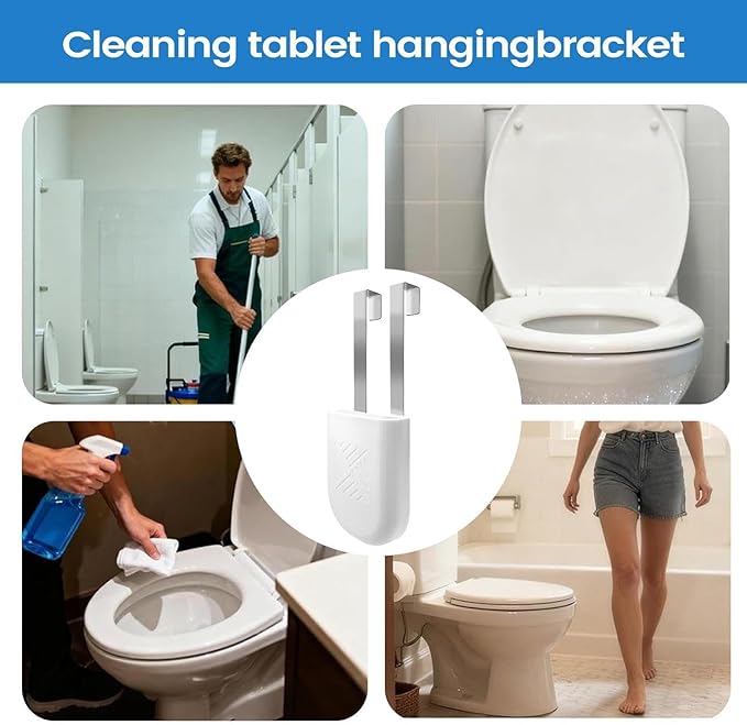 Toilet Tank Cleaner Tablet Holder - Organizer Shelf, 1 Piece Hanging Basket For Blue Blocks, Waterproof Metal Frame With Hook, Bathroom Supply, Caddy For Cisterns, Cubicles And Lavatories