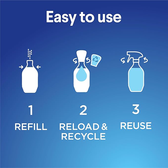 Clorox Bathroom Foamer Refill Cartridge for Clorox Bathroom Foamer Reusable Spray Bottle, Household Essentials, Fresh Scent, 2 Spray Refills