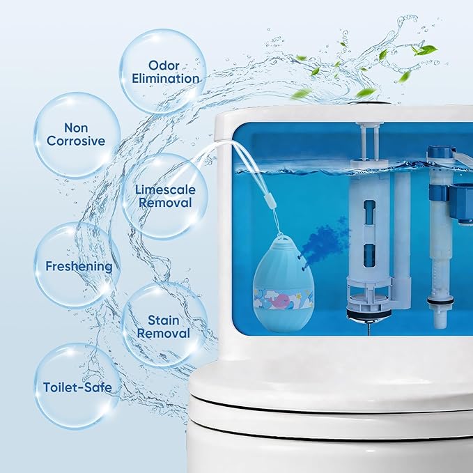 Automatic Toilet Bowl Cleaner Tablets, Long-Lasting Toilet Bowl Cleaner, Bathroom Toilet Tank Cleaner (4 Bottles)