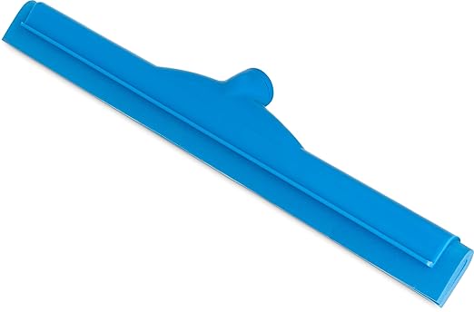 SPARTA 4156714 Plastic Floor Squeegee, Shower Squeegee With Double Foam For Window, Glass, Shower Door, Floor, Windshield, 18 Inches, Blue, (Pack of 6)