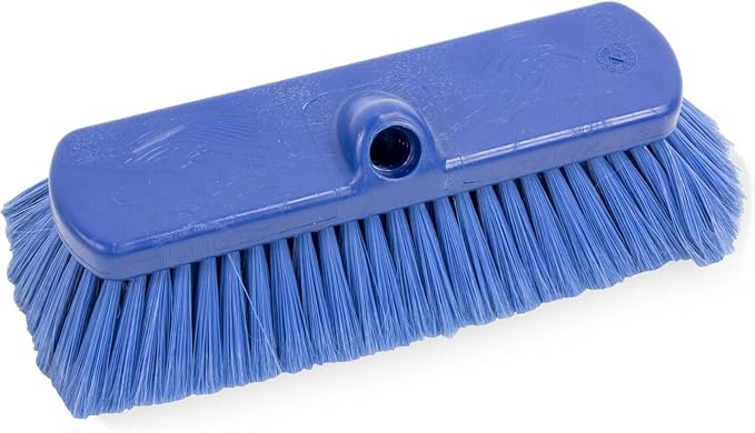 SPARTA 41278EC14 Flo-Thru Plastic Wall Scrub Brush, Equipment Brush With Soft Nylex Bristles For Industrial Kitchens, Hospitals, Commercial Cleaning, 4 Inches, Blue, (Pack of 12)