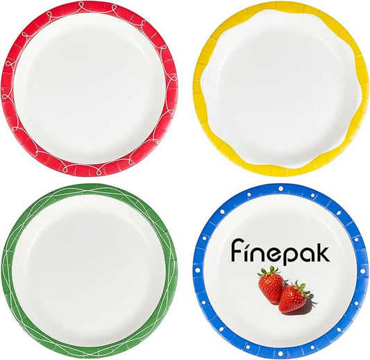 Plates Disposable Heavy Duty 9 Inch, Holiday Paper Plates for Dinner, Heavy Duty Paper Plates for Everyday Breakfast, Lunch, & Dinner Meals, Paper Household Supplies 100PCS