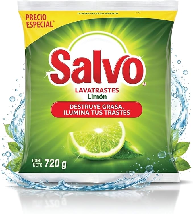 Dishwashing Powder Lemon Fresh, Powerful Grease Cleaning Formula, Kitchen Cleaning Detergent, 720g