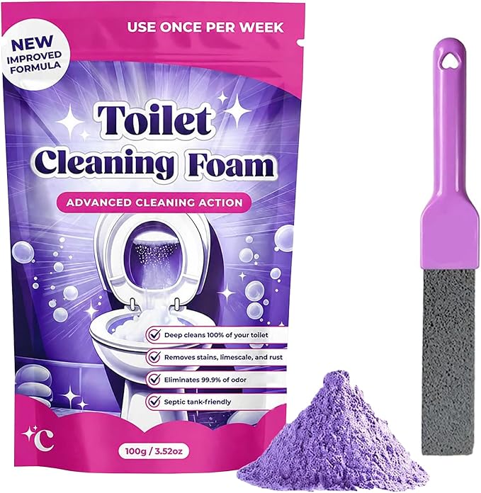 Fizz Clean Toilet Bowl Cleaner, Fizzclean Toilet Cleaning Foam, 2026 New Upgrade Toilet Bowl Cleaner, For Sparkling Clean, Touch Free Foaming Cleaning Powder (1PCS)