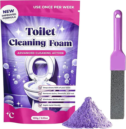 Fizz Clean Toilet Bowl Cleaner, Fizzclean Toilet Cleaning Foam, 2026 New Upgrade Toilet Bowl Cleaner, For Sparkling Clean, Touch Free Foaming Cleaning Powder (1PCS)