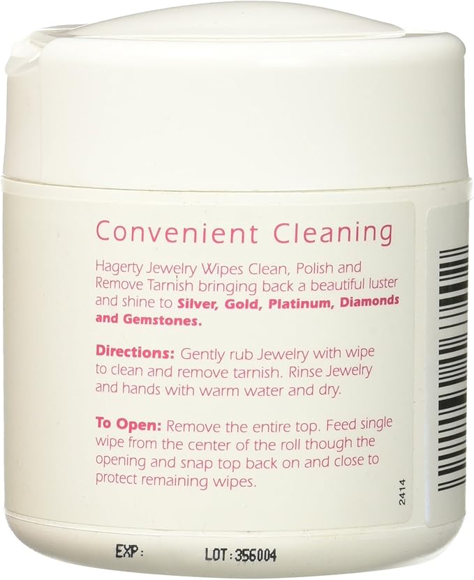 Hagerty 16740 3-by-5-inch Jewelry Care 20 Disposable Wipes, White