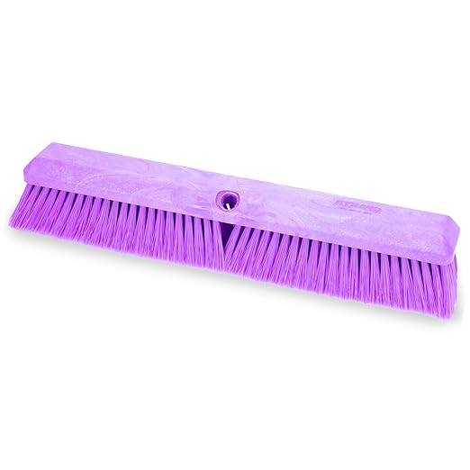 SPARTA 41890EC68 Omni Sweep Plastic Push Broom Head, Heavy Duty, Industrial Broom with Color Code System for Outdoor, Indoor, Concrete, Patio, Kitchen, Bathroom, 18 Inches, Purple, (Pack of 12)