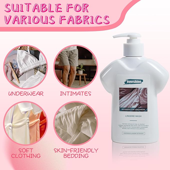 Lingerie Detergent - Double Concentrated, Lady Scented, Delicate Underwear Cleaning Liquid - 10.14 Fl Oz (1,Orange&Lily)