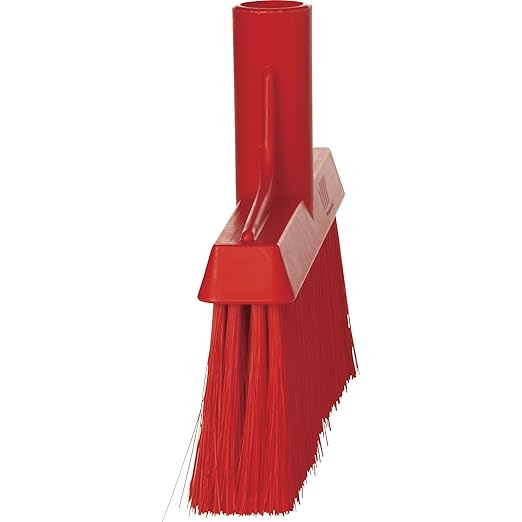 Vikan 31044 Broom,Lobby,Soft/Stiff,10.25",PP/PET,Red