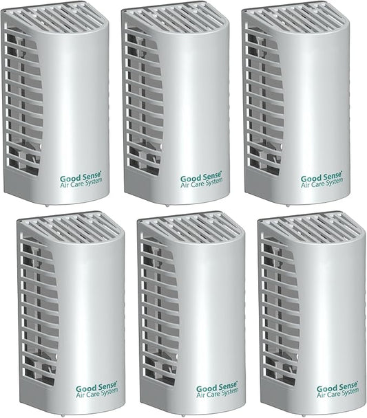 Diversey Good Sense D100910596 60 Day Air Care System Dispenser, No Power Required, Spill Proof Deodorizing Janitorial Wall Mount Air Freshener Cartridge Holder, Pack of 6