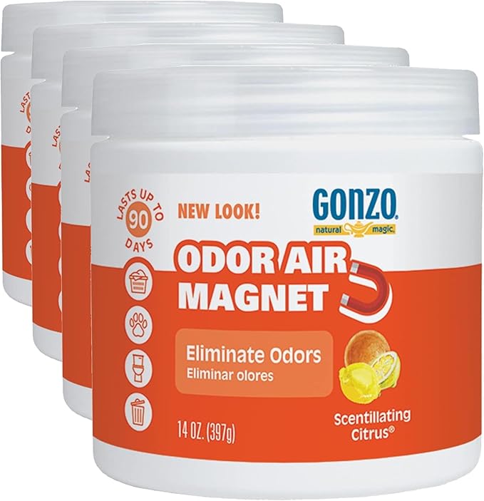 Natural Magic 4119DEA Odor Absorbing Gel, Scentillating Citrus, 14 oz Jar (Pack of 4)