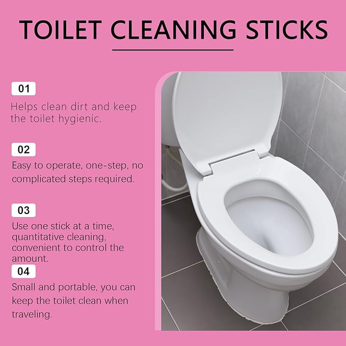 Toilet Bowl Cleaner Tablets 8 Pack, Multi-functional Toilet Cleaning Sticks, Long-Lasting Drop-in Tank Tablets with Sustained-Release Technology, Fight Tough Stains Odors,Compatible with Most Toilets
