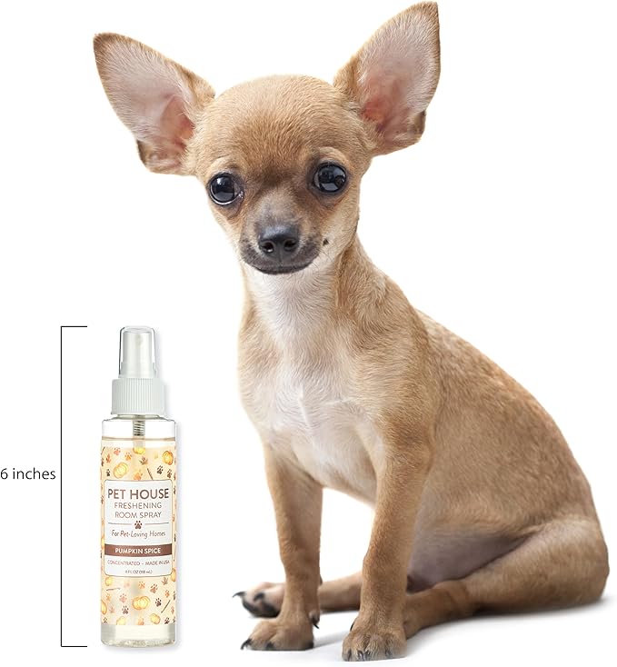 One Fur All Room Spray for Pet Odor, 4 OZ Concentrated Pet Friendly Air Freshener, Pumpkin Spice Pack of 1