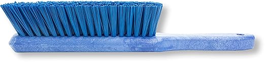 SPARTA 8 Inch Soft Counter Brush with Polyester Bristles and 5 Inch Handle, Color Coded Handheld Broom for Tables Countertops and Foodservice Surfaces, 13 Inch Overall Length, Blue