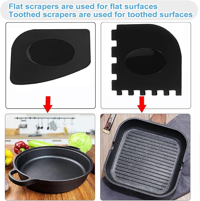 Cast Iron Scrubber Chainmail Set – 316 Stainless Steel Dish Scrub Brush for Cast Iron Skillet Pan Cleaner, Dutch Oven, Wok & Non-Stick Cookware | Dishwasher Safe – 2Pack