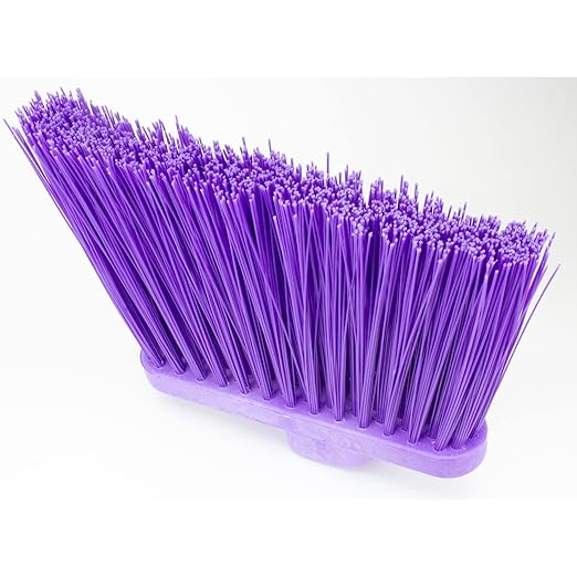 SPARTA Sweeper Broom – 12 Inch Angled Outdoor Broom Head with Durable Polypropylene Bristles, Standard Thread Compatible for Home Garage or Kitchen Cleaning, Purple