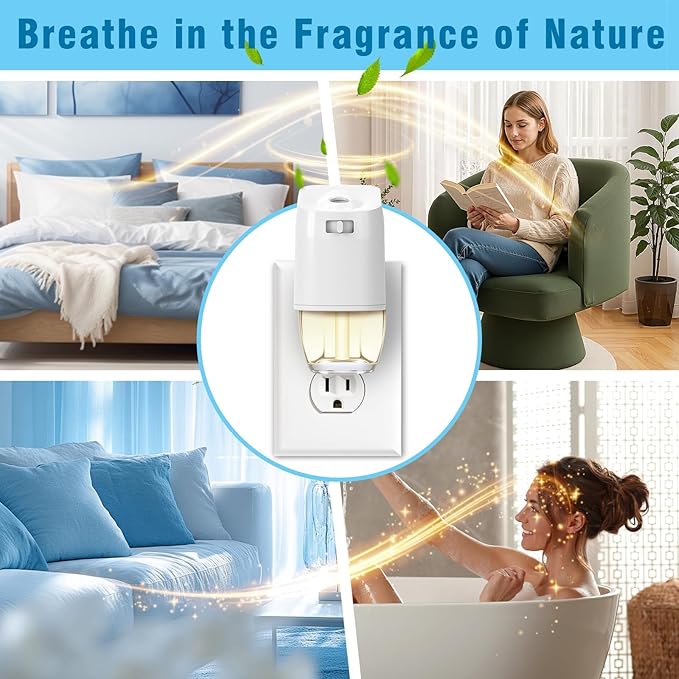 Plug In Refills Air Freshener, Sea Breeze, Fresh Linen, Bohemia Forest, Winds in summer, for Home, 7.92 Fl Oz, 12 Count, Compatible with Air Wick & Glade, Not Include Glade Plus