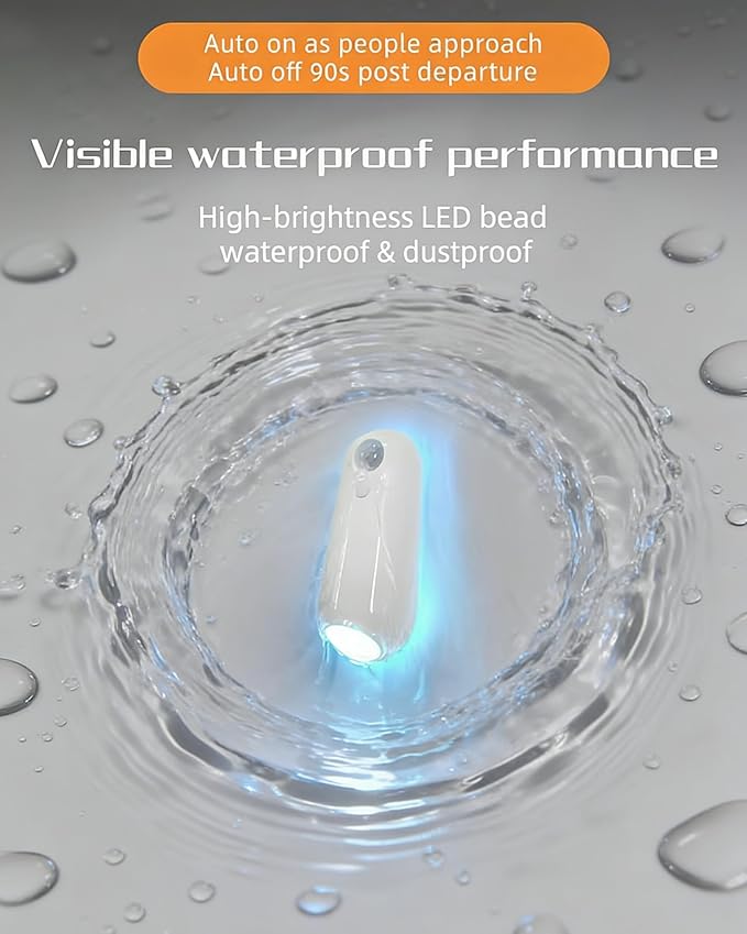 Self Cleaning UV Toilet Sanitizer and Night Light, Waterproof Deodorizing Toilet Cleaning Light, Motion-Activated, No Residue, No Odor, Reduces Bacterial Exposure and Preventing Nighttime Falls (1Pcs)