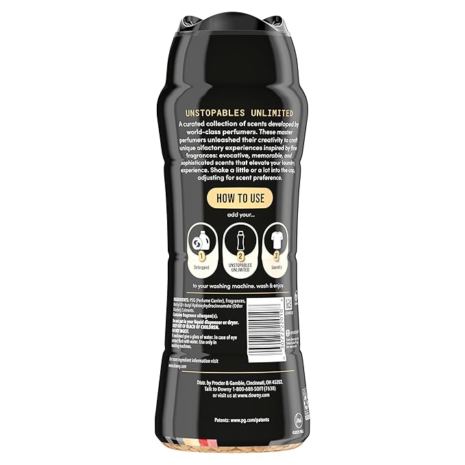 Downy Unstopables Unlimited Collection In-Wash Laundry Scent Booster Beads, No. 06, Fine Fragrance, Long-Lasting Fresh Scent Beads, 21.1 oz